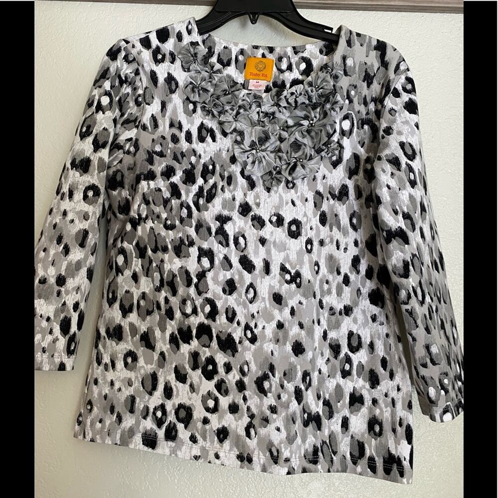Ruby Rd. Cheetah print top